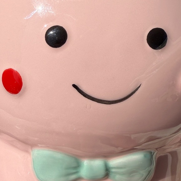 🎀Rare Find🎀🎀 Pink Gingerbread Cookie Jar - Picture 2 of 2